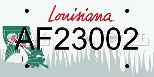 AF23002 Louisiana License Plate