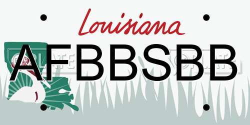 AFBBSBB Louisiana License Plate