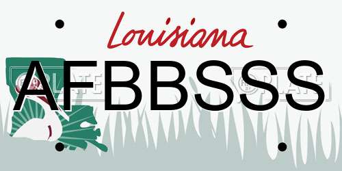 AFBBSSS Louisiana License Plate