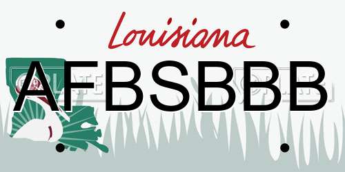 AFBSBBB Louisiana License Plate