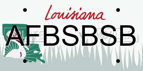 AFBSBSB Louisiana License Plate