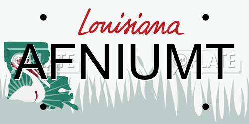 AFNIUMT Louisiana License Plate