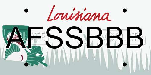 AFSSBBB Louisiana License Plate