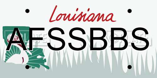 AFSSBBS Louisiana License Plate