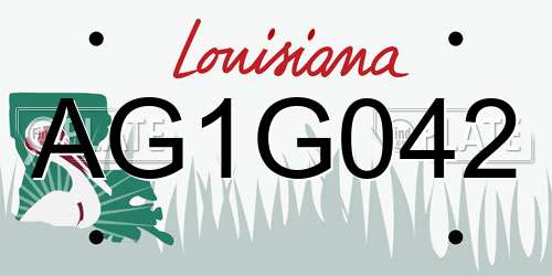 AG1G042 Louisiana License Plate
