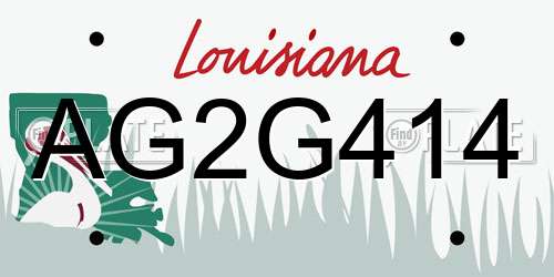 AG2G414 Louisiana License Plate