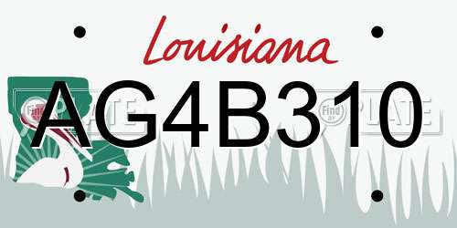 AG4B310 Louisiana License Plate