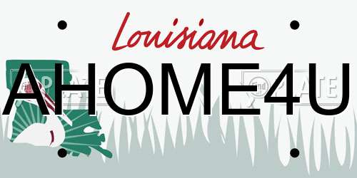 AHOME4U Louisiana License Plate