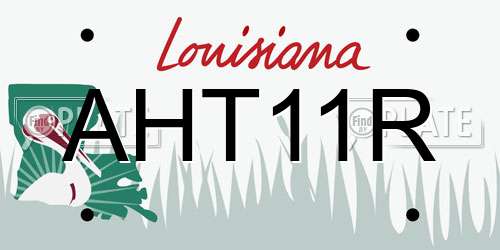 AHT11R Louisiana License Plate