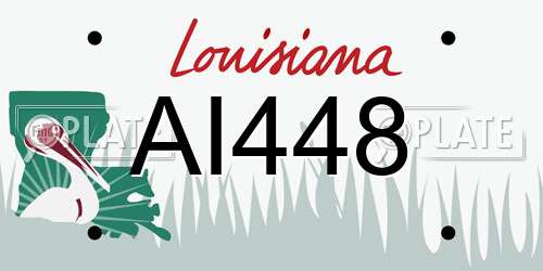 AI448 Louisiana License Plate