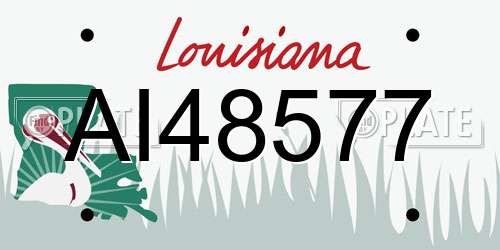 AI48577 Louisiana License Plate