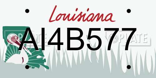 AI4B577 Louisiana License Plate