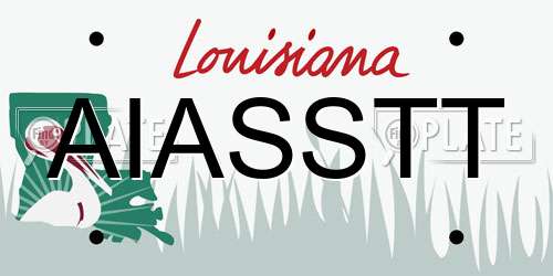 AIASSTT Louisiana License Plate