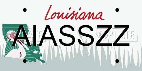 AIASSZZ Louisiana License Plate