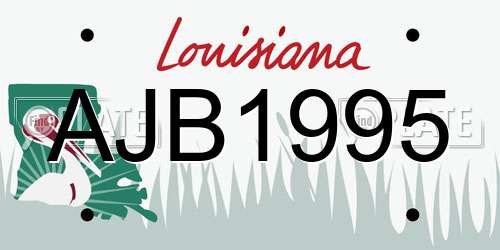AJB1995 Louisiana License Plate