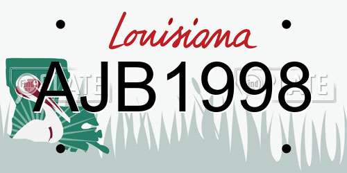 AJB1998 Louisiana License Plate