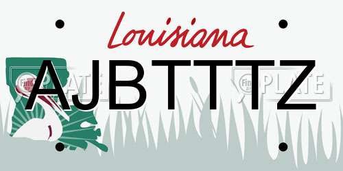 AJBTTTZ Louisiana License Plate