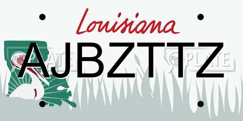 AJBZTTZ Louisiana License Plate
