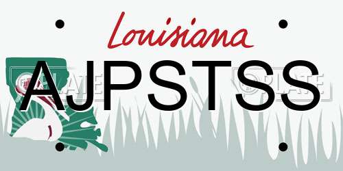 AJPSTSS Louisiana License Plate