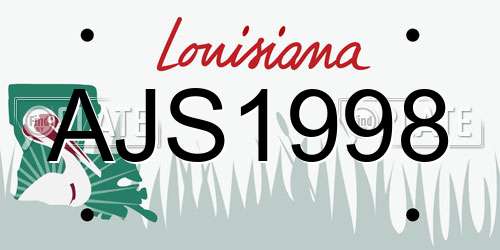 AJS1998 Louisiana License Plate