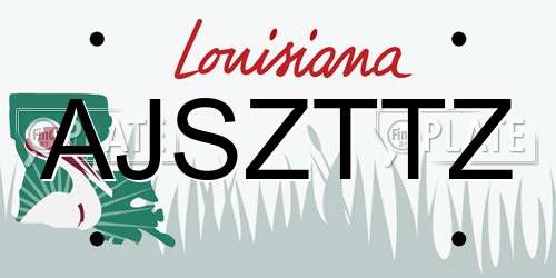 AJSZTTZ Louisiana License Plate
