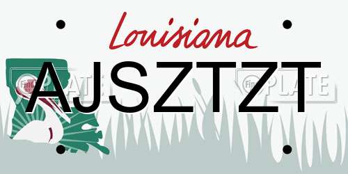 AJSZTZT Louisiana License Plate