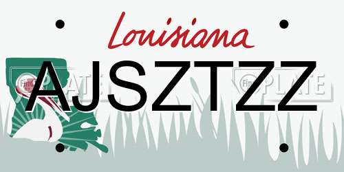 AJSZTZZ Louisiana License Plate