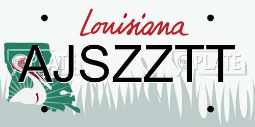 AJSZZTT Louisiana License Plate