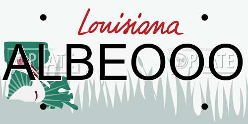 ALBEOOO Louisiana License Plate