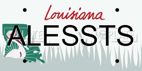 ALESSTS Louisiana License Plate