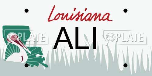 ALI Louisiana License Plate