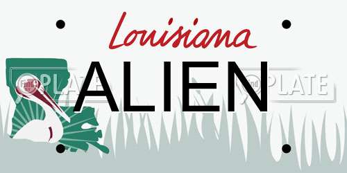 ALIEN Louisiana License Plate