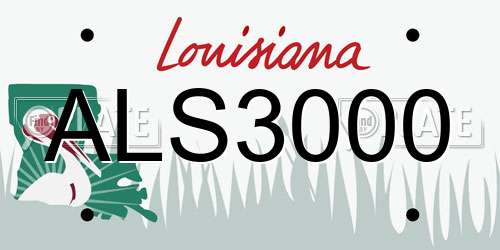ALS3000 Louisiana License Plate