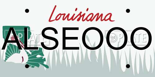 ALSEOOO Louisiana License Plate