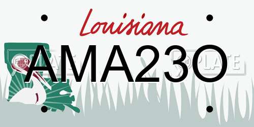 AMA23O Louisiana License Plate