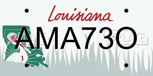 AMA73O Louisiana License Plate