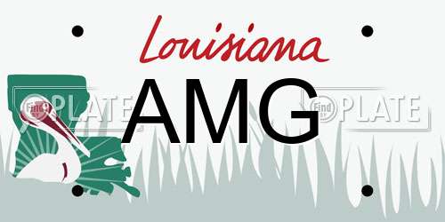 AMG Louisiana License Plate