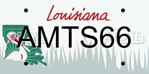 AMTS66 Louisiana License Plate