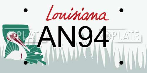 AN94 Louisiana License Plate