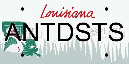 ANTDSTS Louisiana License Plate