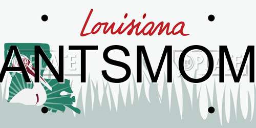 ANTSMOM Louisiana License Plate