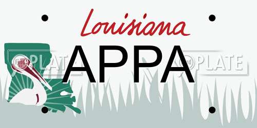 APPA Louisiana License Plate