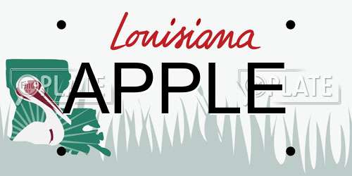 APPLE Louisiana License Plate
