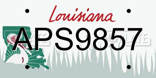 APS9857 Louisiana License Plate