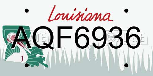 AQF6936 Louisiana License Plate