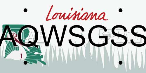 AQWSGSS Louisiana License Plate