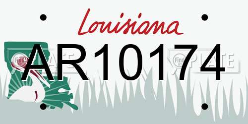 AR10174 Louisiana License Plate
