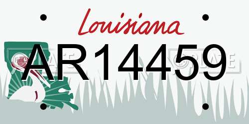 AR14459 Louisiana License Plate