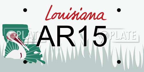 AR15 Louisiana License Plate