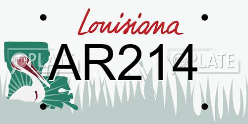 AR214 Louisiana License Plate